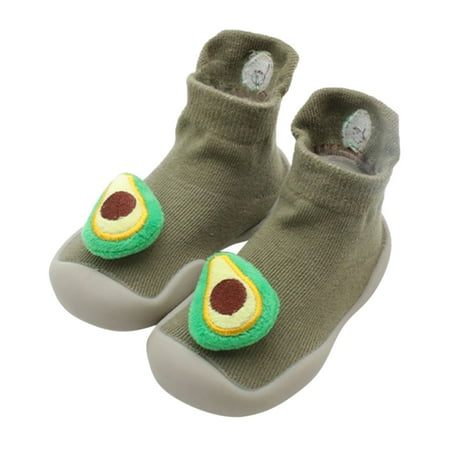 

Youmylove Baby Embroidered Fruit Home Slippers Cartoon Warm House Slippers For Infant Lined Winter Indoor Shoes Toddler Socks Cute Footwear