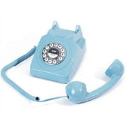 Tyler Retro Style Landline Phone Push Button Rotary Look Blue