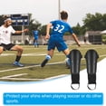 thumbnail image 5 of Soccer Shin Guards with Ankle Support, L EVA Cushion Protection Calf Protective Gear Pads, Black, 1 Pair, 5 of 6