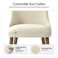 thumbnail image 6 of Dining Chairs Set of 2 Velvet Upholstered Side Chairs Solid Wood Legs Home Kitchen Ivory, 6 of 7