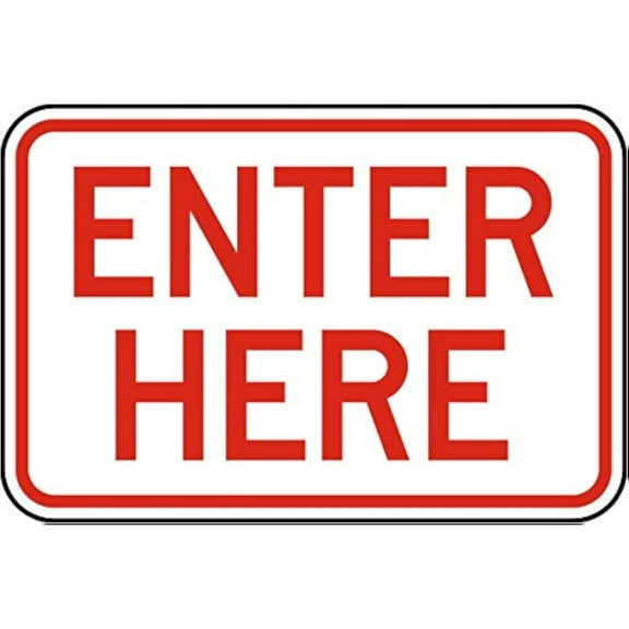 Enter Here Wall Decor Metal Sign Plaque Poster,for garage, bar, restaurant, living room, bedroom, kitchen, cafe, bar,8×12 inch
