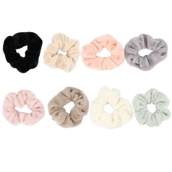Luxshiny 8Pcs Ponytail Holder Large Intestine Hair Rings Soft Stretch Hair Ropes Durable for Daily Use