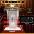 thumbnail image 2 of Gaonala Acrylic Church Pulpits with Wheels Church Podium Podium Stand Lecterns Pulpits for Church Wedding Office Speech Classroom Clear, 2 of 8