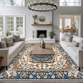 thumbnail image 3 of 6'x9' Area Rugs, Orange Blue Boho Southwestern Indoor Outdoor Area Rug for Living Room Bedroom, Antique Ethnic Rustic Washable Bathroom Rugs Kitchen Floor Carpet Mats Home Decor Aesthetic, 3 of 8