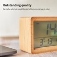 thumbnail image 4 of Solid Wood Clock Simple Clock Luminous Bedside Clock Large Screen Wooden Alarm Clock, 4 of 9