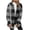 Dark Gray, variant on Aboser Flannel Cardigan for Women Fuzzy Fleece Plaid Shacket Winter Thermal Long Sleeve Jackets Trendy Checked Shackets Casual Open Front Cardigans