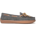 thumbnail image 3 of Minnetonka Women’s Hardsole Pile-Lined Moccasin Slippers, Charcoal, 10 M, 3 of 6
