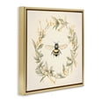 thumbnail image 4 of Stupell Industries Soft Bee Wreath Animals & Insects Painting Gold Floater Framed Canvas Art Print Wall Art, 18 x 18, 4 of 10