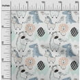 thumbnail image 2 of oneOoneGeorgetteViscoseWhiteFabricKidsCutieAnimalSewingMaterialPrintFabricByTheYard42InchWide, 2 of 4
