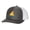 Redfish Fin, variant on Retro Color Charcoal and White Mens Embroidered Mesh Back Trucker Hat, Redfish
