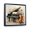 thumbnail image 2 of Designart "Music Melancholy harmonies Subdued" Music Floater Framed Wall Art Print, 2 of 7