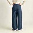 thumbnail image 5 of Miqool Cargo Jean Joggers for Women High Waisted Drawstring Elastic Waist Stretch Denim Pants with Pockets, 5 of 6
