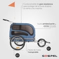 thumbnail image 3 of Remolque R20 para Bicicleta 2en1 para Mascotas Gospel Negro M, 3 of 8