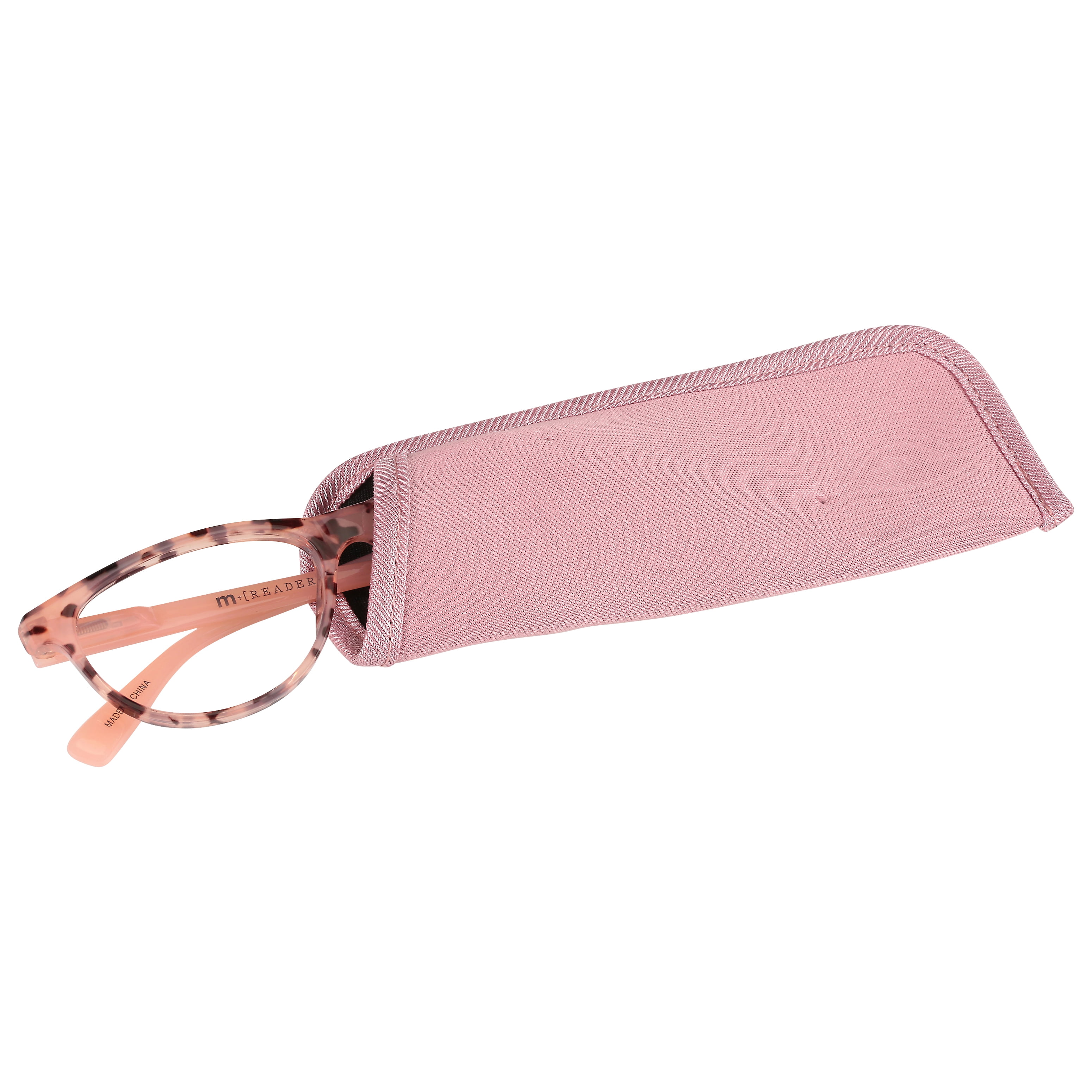(2 pack) M+ Womens Cateye Plastic Reading Glasses Blhtt 1.75 Jessie in Tortoise with Pink Temples