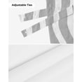 thumbnail image 7 of Fsddascl Grey Moire Tie Up Valance Curtains for Windows, Kitchen Curtains Window Treatments, Water Ripple Stripe Farmhouse Short Window Shades Valances for Bedroom Bathroom Cafe 42"x12", 7 of 7