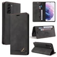 thumbnail image 1 of Wallet Case for Samsung Galaxy S23 with RFID Blocking Skin-Friendly PU Leather Flip Folio Cover, Business Soft Silicone Shockproof Card Slots Holder Magnetic Closure Kickstand Case,Black, 1 of 9