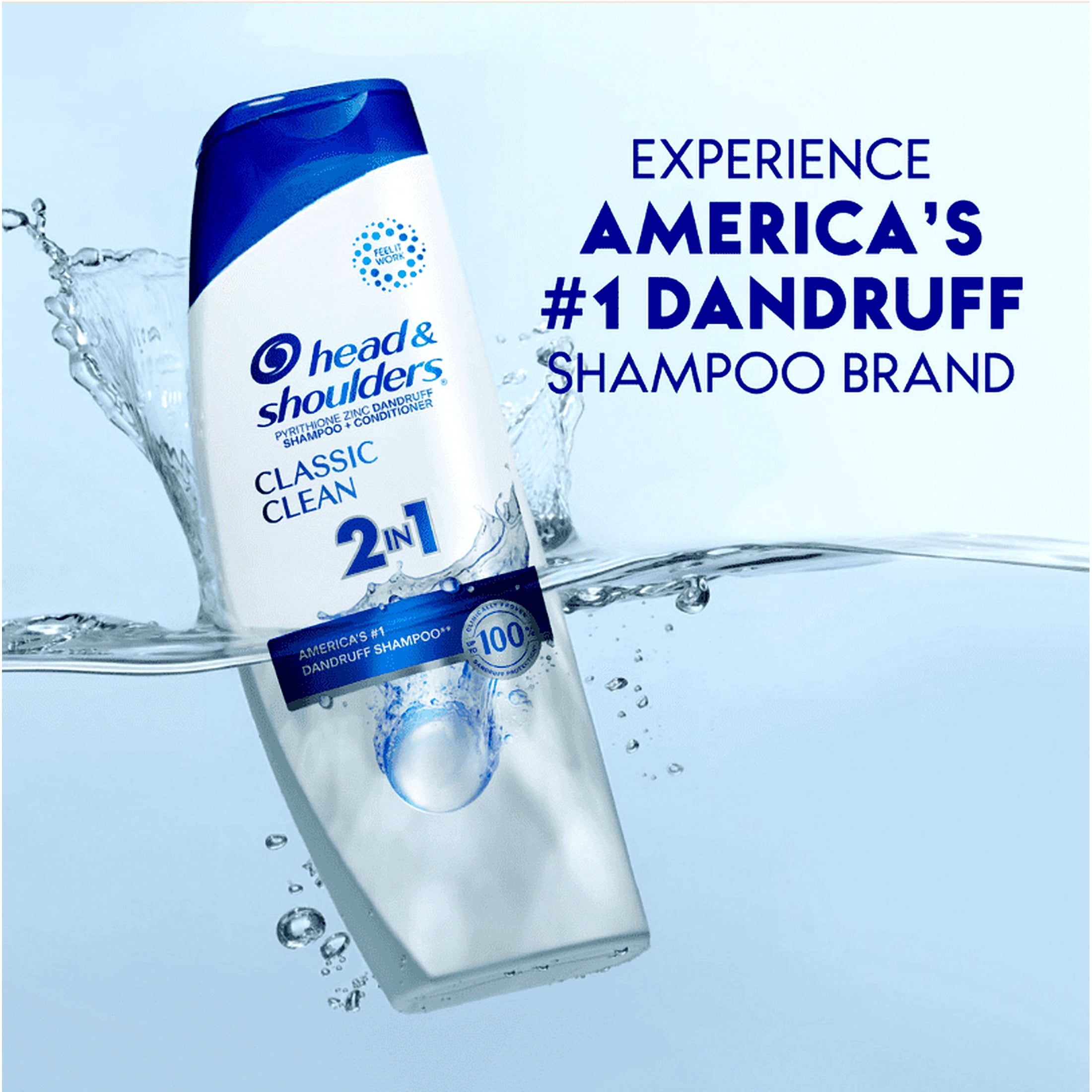 Head and Shoulders 2 in 1 Dandruff Shampoo and Conditioner, Classic Clean, 12.5 Oz.,Pack of 3