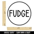 thumbnail image 2 of Fudge Flavor Scent Rounded Text Self-Inking Rubber Stamp Ink Stamper - Brown Ink - Medium 1 Inch, 2 of 7