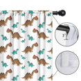 thumbnail image 4 of Blackout Kids Curtains,Brown and Teal Dinosaur Pattern Childrens Insulated Curtains Set Of 2,Bedroom Essentials,Toddler Room Decor 42"x54", 4 of 5