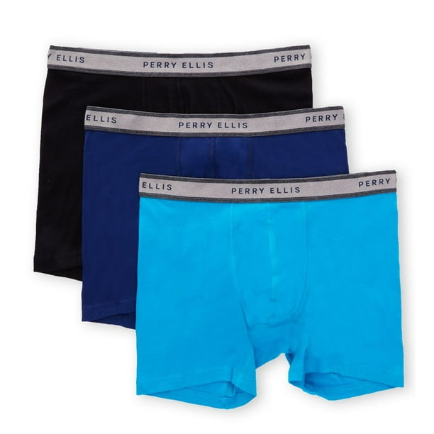 Perry Ellis Men's Perry Ellis 536125 Cotton 1X1 Rib Boxer Briefs 3