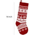 thumbnail image 3 of BOPORO 6 Pcs 18" Knit Christmas Stockings, Large Rustic Yarn Xmas Stockings for Family Holiday Decorations, 3 of 6