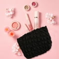 thumbnail image 4 of syligr Puff Cloud Makeup Bag Cosmetic Pouch Travel Organizer Soft Zippered Case for Toiletries Accessories Portable Mini Handbag Clutch Multiple Colors Plush Material with Generous Space A Must Have, 4 of 5