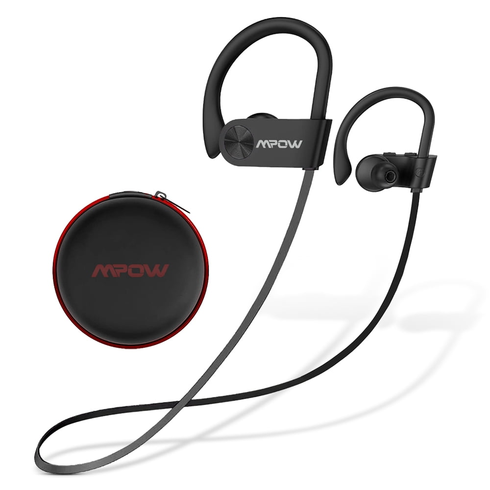 MPOW Flame Bluetooth 5.3 Earphones, Stereo Sweatproof in-Ear Headphones, 12 Hours Playtime Sports Earbuds with Noise Cancelling Mic & Carry Bag for Running Workout