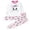 Pink A1, variant on Hrsba Boys Girls Cotton 2 Piece Outfit set Kids Print Long Sleeve Crew Neck Top and Long Pants Fall and Winter Loungewear Set