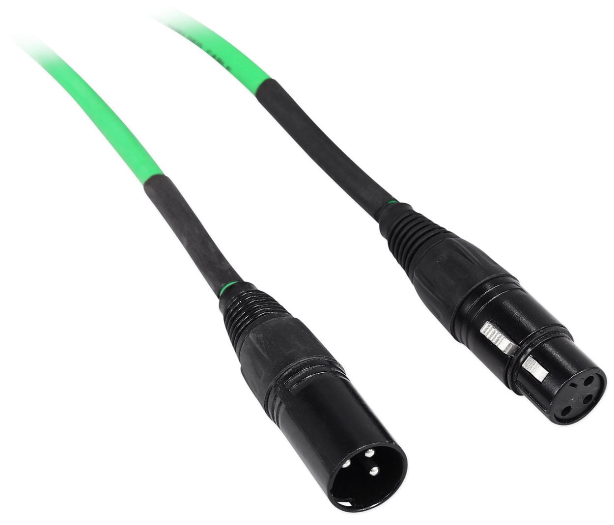 2 Rockville RCXFM100P-G Green 100' Female to Male REAN XLR Mic Cable 100% Copper