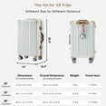 thumbnail image 4 of 28 Inch Travel Luggage with USB Port & TSA Lock, ABS Hardside Vacation Suitcase with Cup Holder & Telescoping Handle & Spinner Wheels for Beach Holidays, Business Trips, Gloss White, 4 of 7