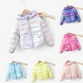 thumbnail image 4 of Mercatoo Winter Shiny Hooded Puffer Jacket for Kids Toddler Girls Long Sleeve Zip Up Down Outwear Lightweight Warm 5t Winter Cost, 4 of 4
