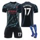 thumbnail image 1 of 23-24 Manchester City Second Away No. 9 Harland Shirt 17 De Bruyne 47 Foden Football Kit NO.17 DEBRUYNE NO.17 DEBRUYNE 16, 1 of 5