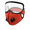 thumbnail image 2 of Reusable Face Mask with Detachable Eye Shield, Breathable Mesh Mask with Exhalation Valves, Washable Anti‑Dust Protective Mask for Cycling Outdoor Daily Use,1pc., 2 of 7
