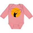 thumbnail image 3 of Inktastic Fly Fishing Sun Silhouette Boys or Girls Long Sleeve Baby Bodysuit, 3 of 5