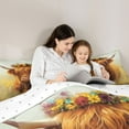 thumbnail image 4 of jejeloiu Brown Highland Cow 7-Piece Bedding Comforter Set,Rustic Farmhouse Cabin King Bedding Sets,Western Farm Bed Sheets For Boys Girls,Ultra Soft Home Decor Reversible, 4 of 8
