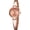 Rose Gold, variant on Women’s Quartz Watch Small Crystal Dial Hollow Bracelet Waterproof Casual Simple Dress Watches for Ladies