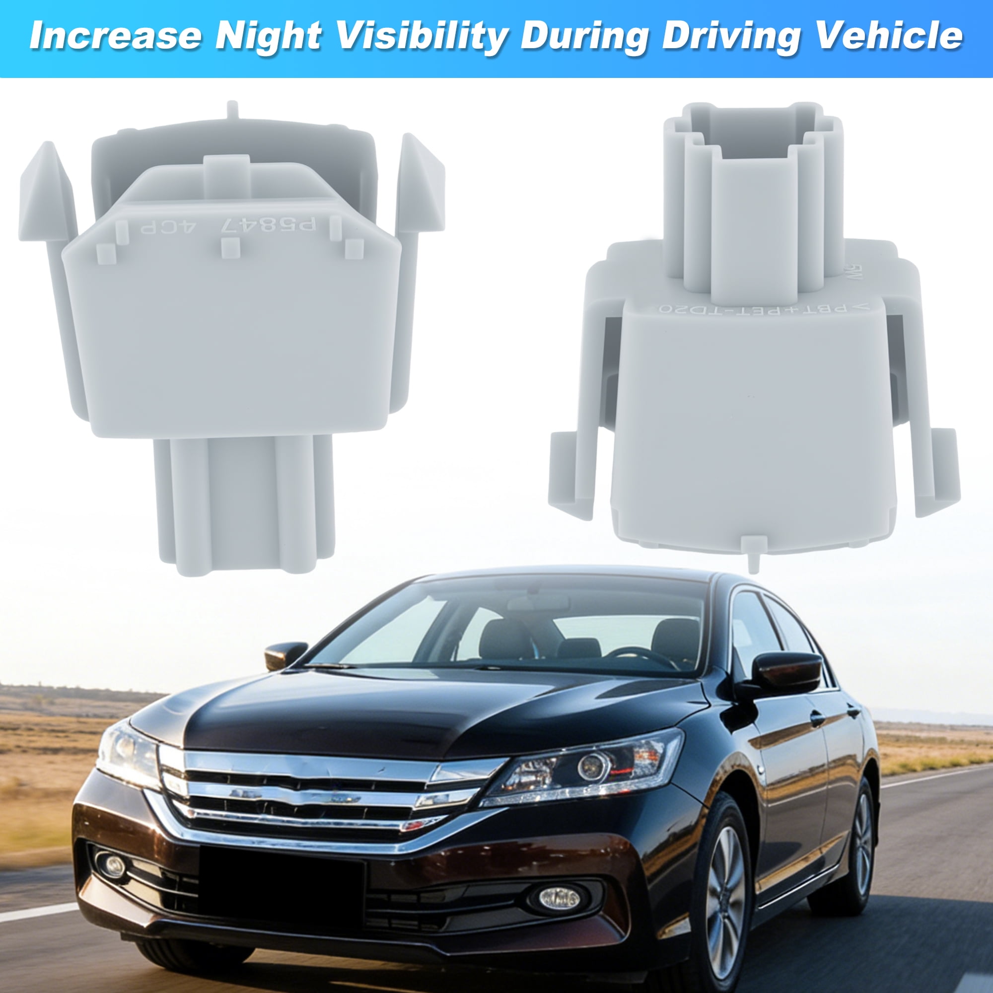 Unique Bargains 2 Pcs License Plate Light Socket Kit for Honda Civic 2013-2015