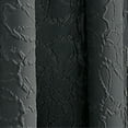thumbnail image 5 of Mainstays Microsculpt Floral Rod Pocket Curtain Panels, Set of 2, Rich Black, 37" W x 84" L, 5 of 6
