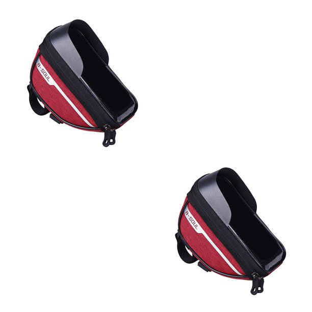 Bolsa de marco de tubo delantero Soidarity para bicicleta Suministros de soporte de pantalla táctil para teléfono inteligente Azul