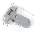 thumbnail image 2 of Cerradura para puerta de refrigerador, congelador, a prueba de niños, paquete de 2 para seguridad de niños, tira de sellado de 1" (25 mm), sin necesidad de herramientas ni perforación (gris), 2 of 5