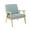 Klein Sea, variant on Weldon Armchair in Navy Fabric with Antique White Finished Frame