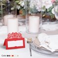 thumbnail image 5 of Uxcell Table Name Place Cards,50pack Favor Decor Hollow Lace Design Seat Blank Card, Red, 5 of 5