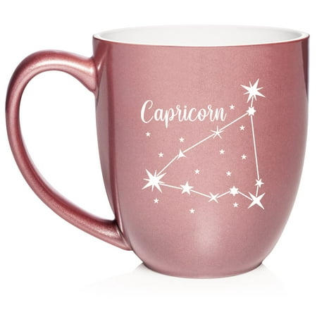 

Star Zodiac Horoscope Constellation Ceramic Coffee Mug Tea Cup Gift (16oz Rose Gold) (Capricorn)