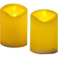 thumbnail image 2 of Pensar Velas parpadeantes sin llama, velas para exteriores, velas impermeables con pilas (ancho: 3,25 "x alto: 4" 5 "6") llamas LED con control remoto, 2 of 2
