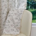 thumbnail image 7 of Aofoto Floral Linen Blend Curtains for Living Room, Light Filtering Semi Sheer Kitchen Rod Pocket Curtains 2 Panels, 52"x84", 7 of 7