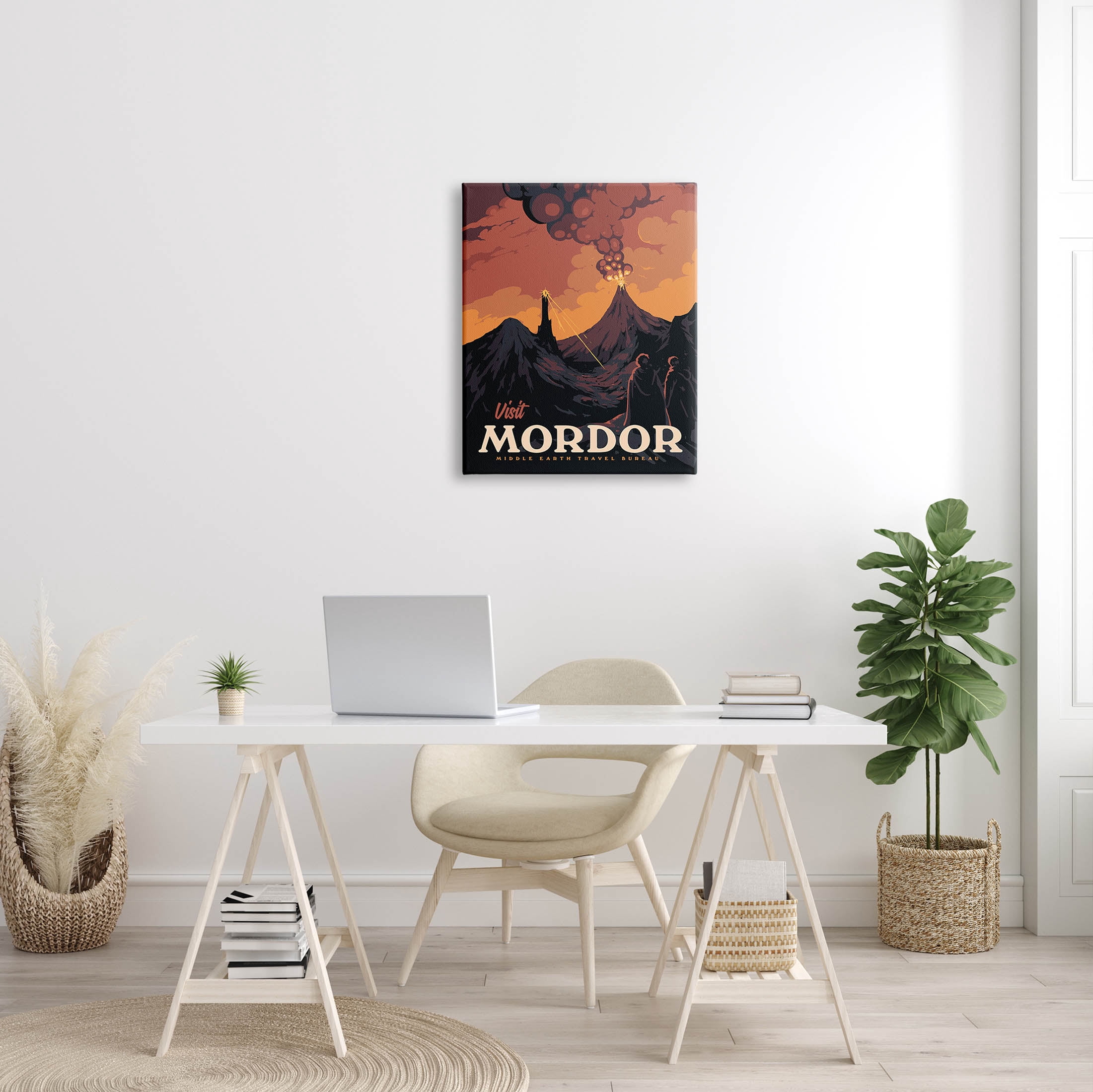 Stupell Industries Visit Mordor Volcano Fantasy Literature Graphic Art Gallery Wrapped Canvas Print Wall Art, Design by Matheus Lopes Castro