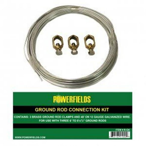 YF 1320838 Ground Rod Connection Kit with 3 Clamps & 48 ft. Wire