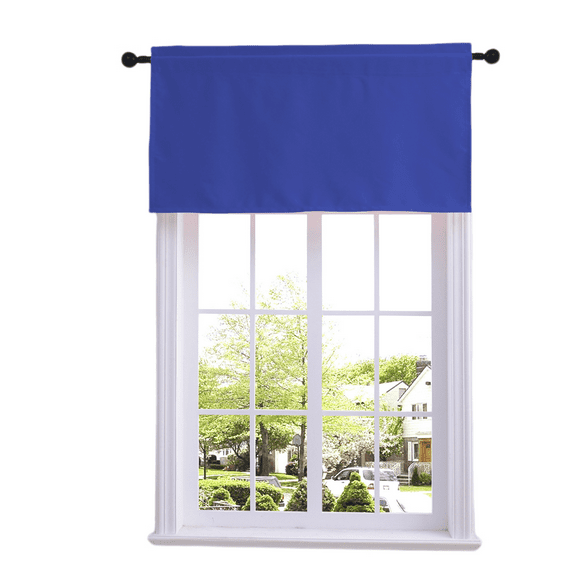 Small Window Curtain - Blackout Short Curtains - For Cafes,Farmhouse,Bedrooms, Living Rooms and Yard (Blue,1 Panel, 51 x 18 Inch)