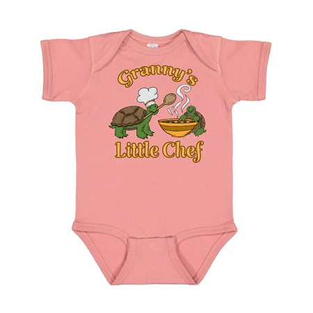 

Inktastic Granny s Little Chef with Cute Turtles Gift Baby Boy or Baby Girl Bodysuit