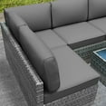 thumbnail image 6 of Outdoor Cushions for Patio Furniture, Replacement for 7-Piece Rattan Sets (Water-Resistant, Grey), 6 of 8